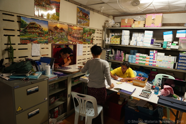 Inside the pharmacy and storage room